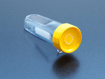 Tissue culture flat tube 10 cm, conical / filter screw cap, 216 pieces | Techno Plastic Products